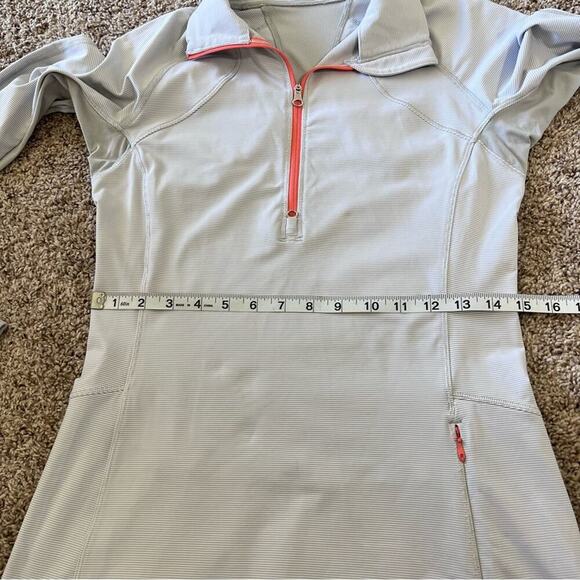 Lululemon Race With Grace 1/2 Zip II Wee Stripe White Silver Spoon - Picture 12 of 14